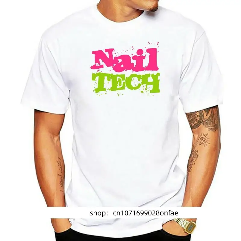Футболка Merek Pola Cetak Mode Pakaian Tech geng Pria T Shirt Pria Longgar Mode Katun Kualitas Gambar Cetak O