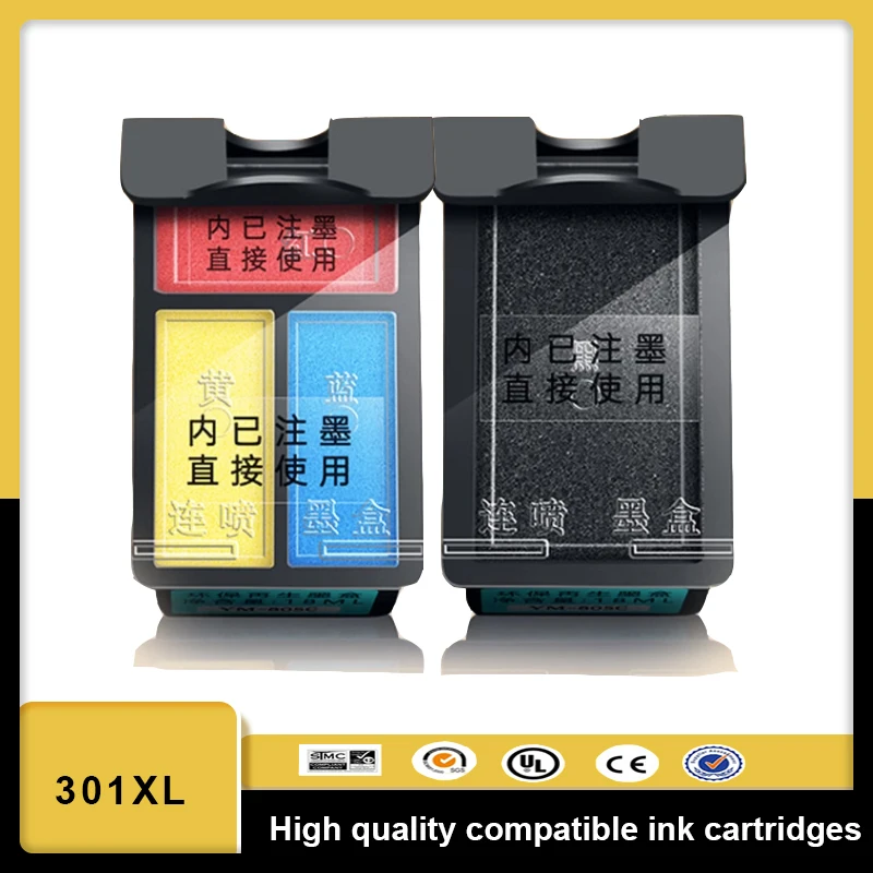 Совместимый картридж Vilaxh 301 для принтера HP301 HP 301 XL DeskJet Envy Officejet 2510 2540 3050 1000 1050 1510 2050 301XL