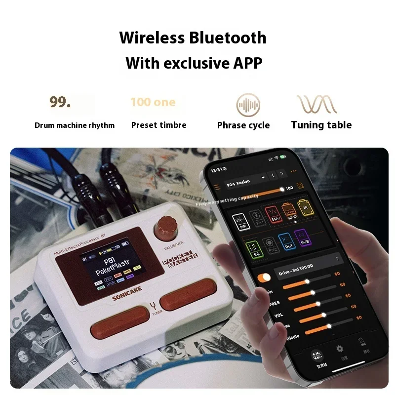 Фото SONICAKE Pocket Master гитарный басовый усилитель 1,77 
