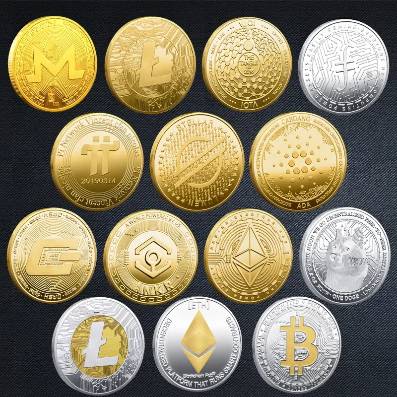 Монета виртуальной валюты BTC XRP ADA ETH NSO NANO IOTA ANK R Памятная монета Коллекционные монеты