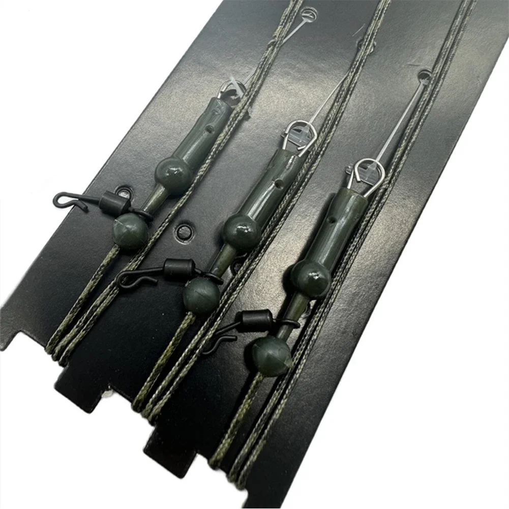 Фото Рыболовная леска для карпа, готовая привязанная леска 3 X Heli Kable QC Вертлюги, защитные зажимы, готовые привязанные рыболовные снасти, аксессуары №3