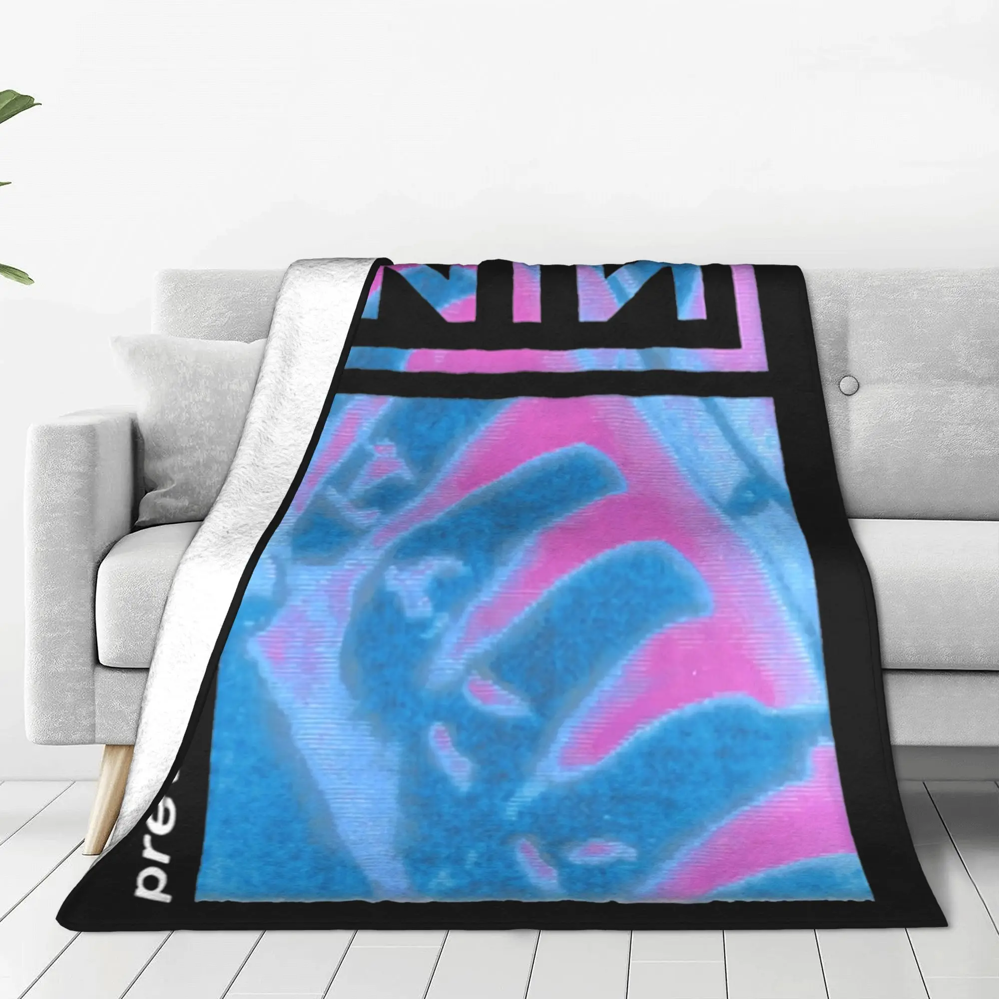 Фото Плед и одеяло NIN Nine Inch для кушетки, мягкое пушистое плюшевое одеяло Pretty Hate Machine, 50x60 дюймов, несколько размеров №2