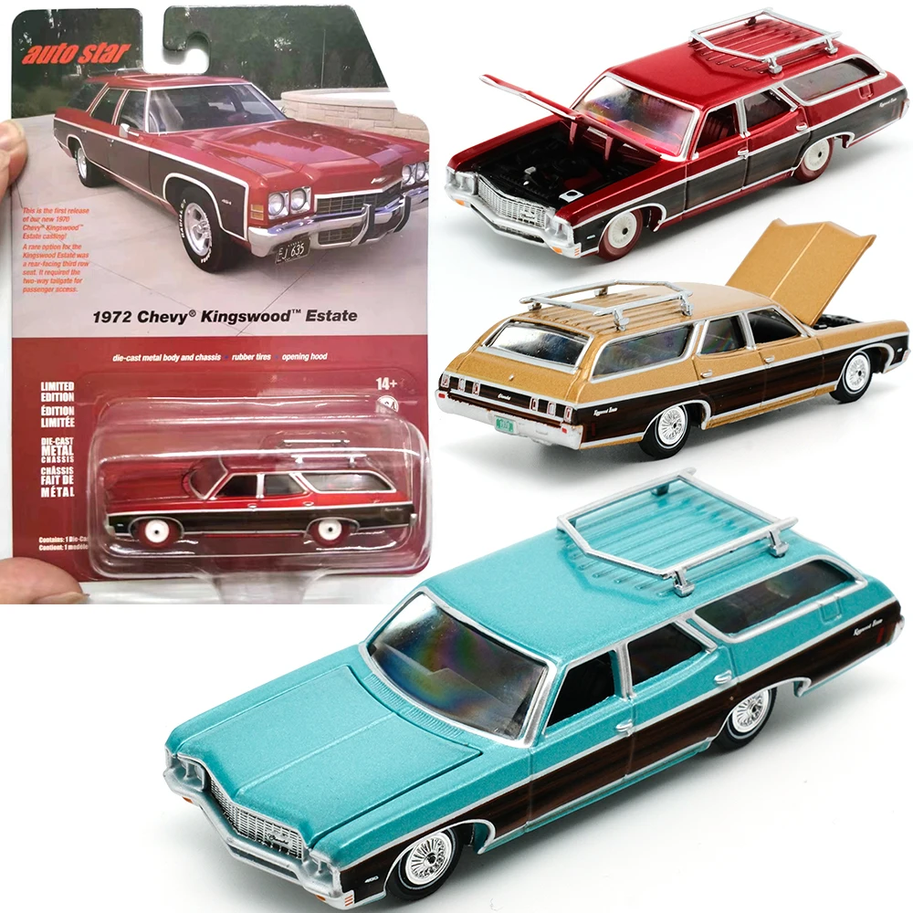 1:64 Johnny Lightning Auto World, литая под давлением модель автомобиля из сплава, скрытая версия, горшок-грузовик, модель Chevy Kingswood Estate Pontiac Tanker