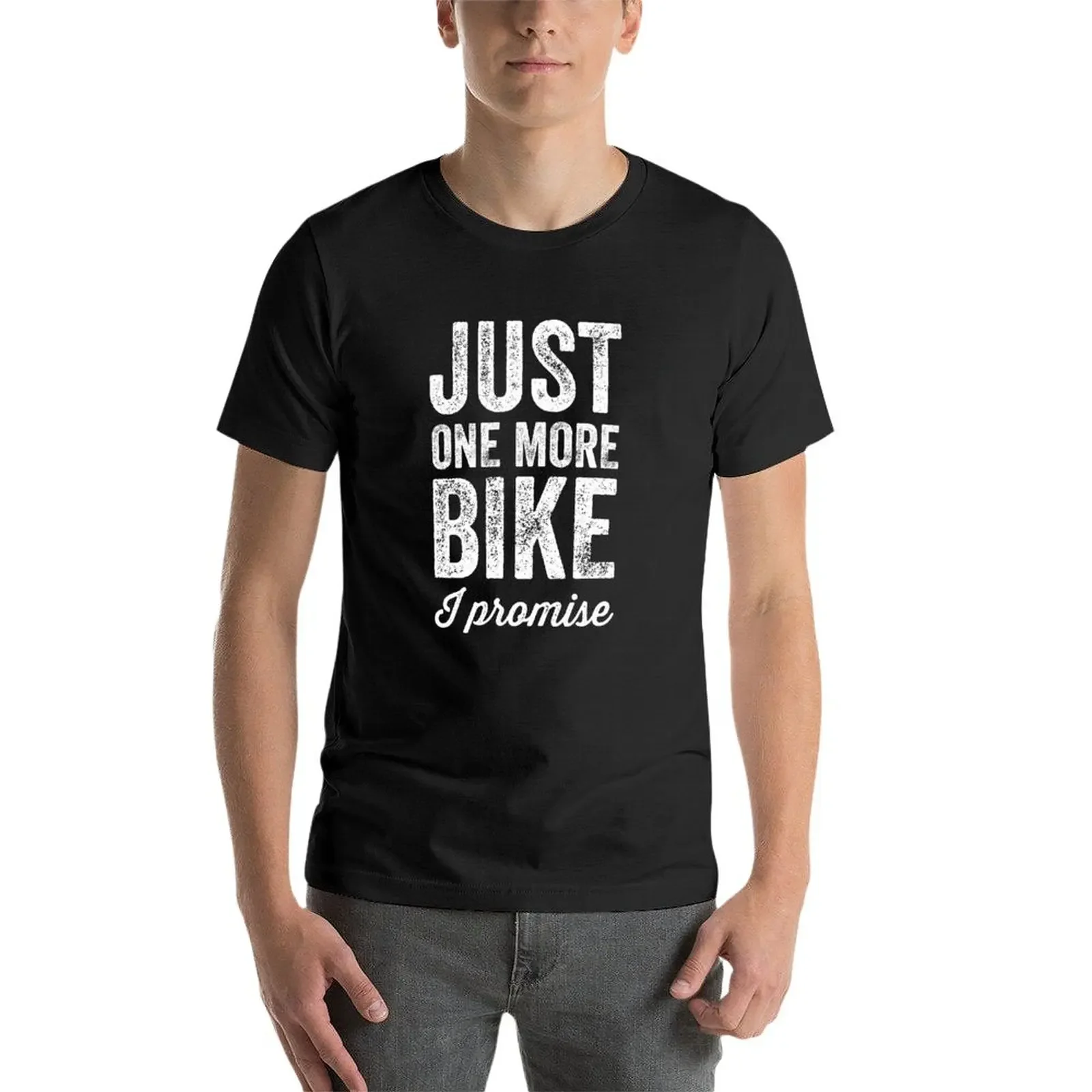 Фото NG Just one more bike I обещание - футболка для любителей велосипедов, мужская футболка с аниме, мужские винтажные футболки №3