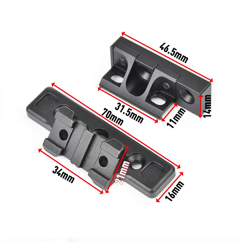 Фото WADSN Tactical Thorntail M-LOK KeyMod Rail Mount Offset Adaptive Light Mount для SF M300 M600 Scout Light Боковая направляющая Airsoft Gear №2