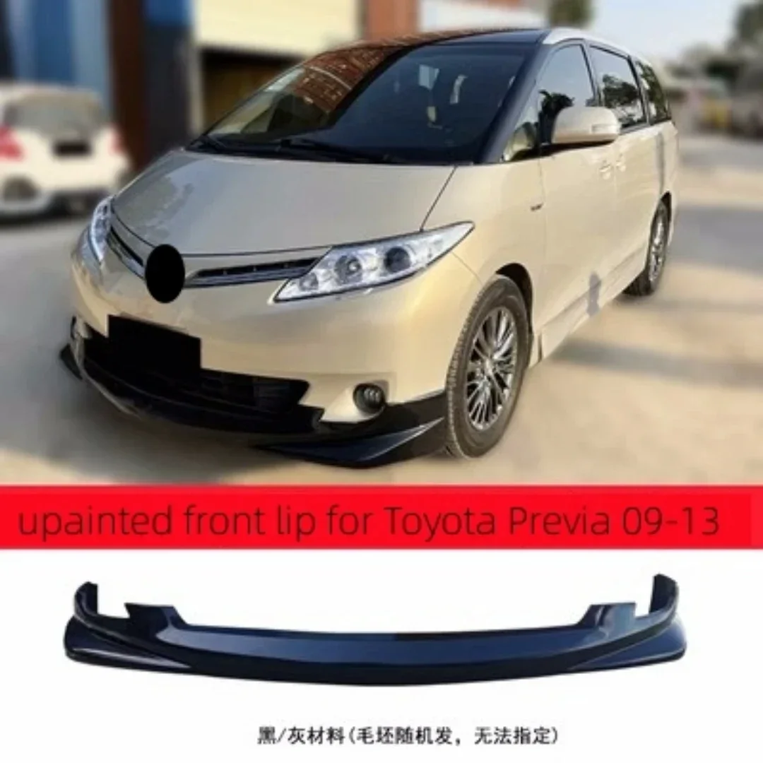 ABS Masterial Body Kit Передняя и задняя губа для Toyota Previa 2009-12 Обновление автомобильных аксессуаров