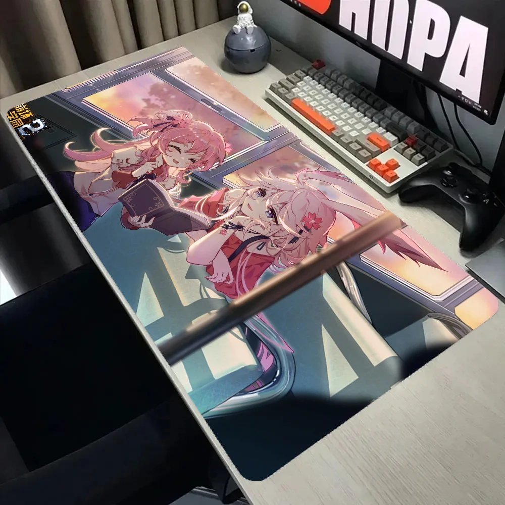 Игровой коврик для мыши Houkai Gakuen 2 Honkai, большой коврик для мыши Xxl, Игровая клавиатура, компьютерный Настольный коврик, аксессуары для игр, аниме, замечательный