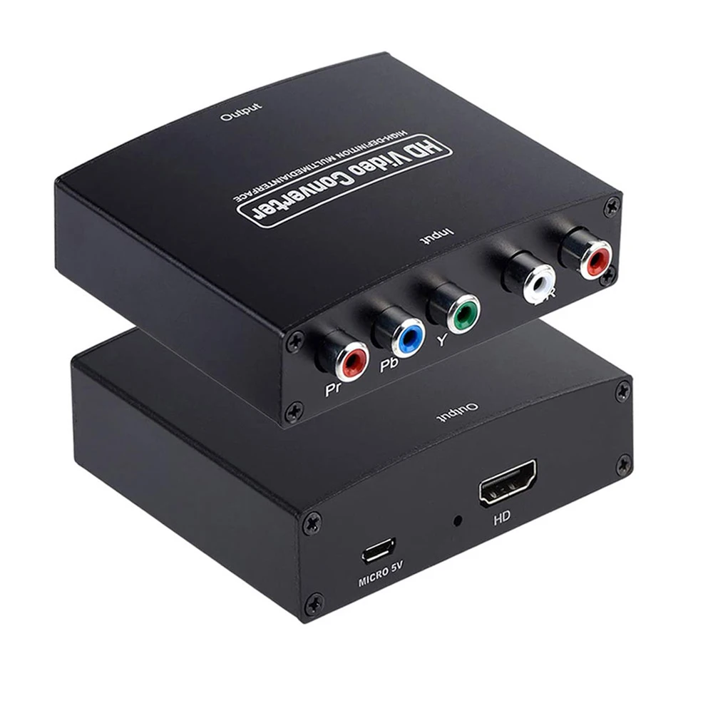 YPbPr к HDMI-совместимый 1080P видео аудио конвертер адаптер RCA в HD разъем конвертеры для адаптеров для PS2 DVD PSP Xbox HDTV