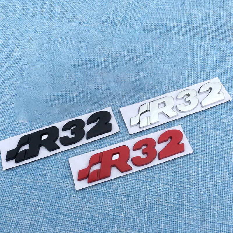 MK4 R32 хромированный значок на гриль R32 с логотипом, надпись, оригинальный производитель комплектного оборудования для гольфа, эмблема для автомобиля, брызговик, значок для бокового заднего багажника, логотип, наклейка