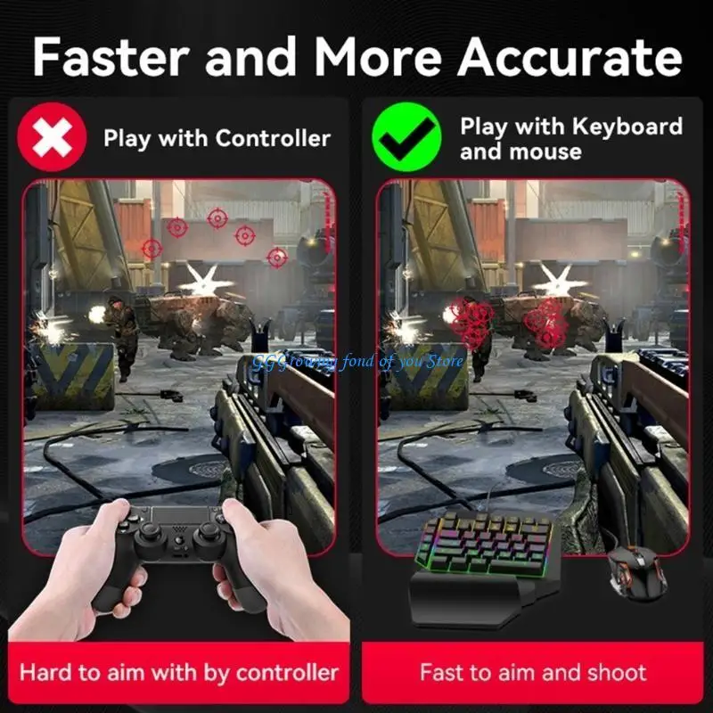 H9EB Gaming Keyboard Mouse Converter, Адаптер мобильных игр на мыше