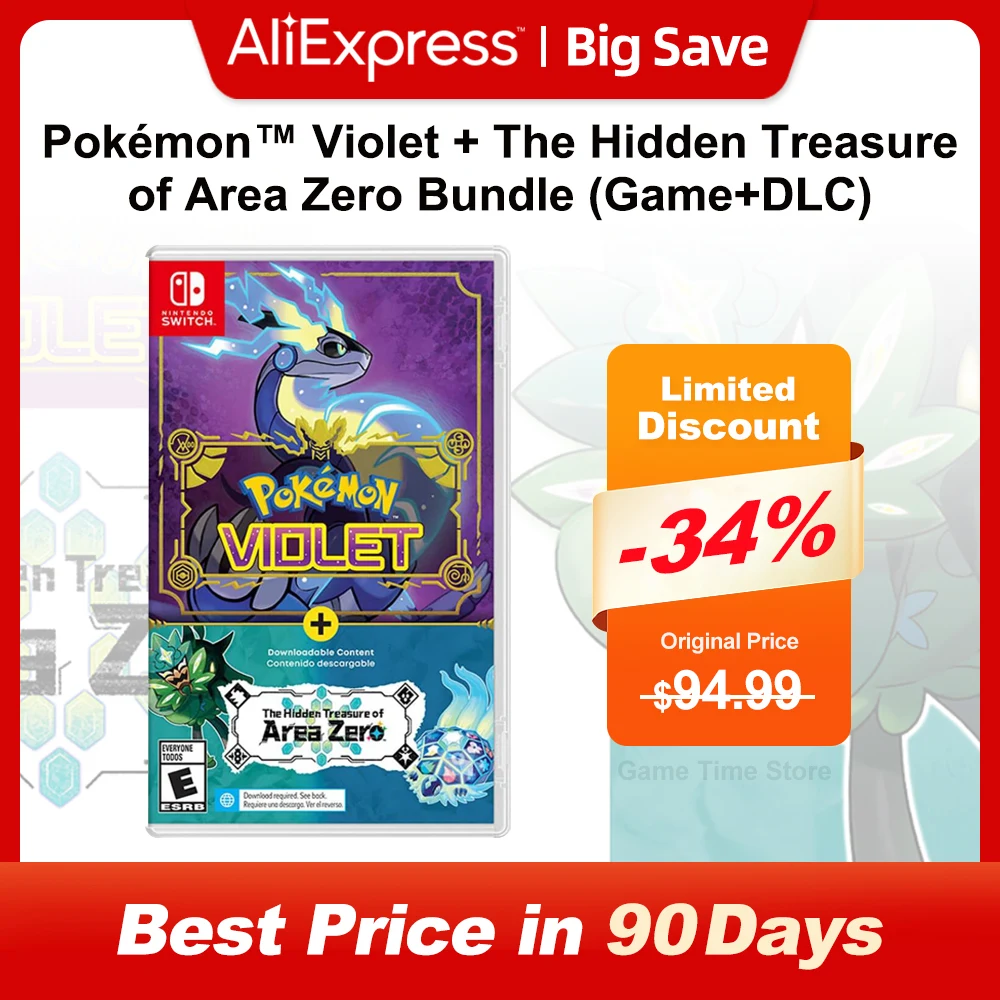 Pokémon Violet + The Hidden Treasure of Area Zero Bundle nintendo switch игры Новая официальная игровая карта Nintendo Switch 100%