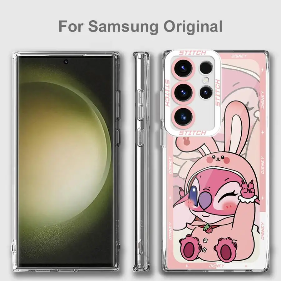 Фото Disney Lovers Lovely Stitch Phone Case for Samsung Galaxy S21 S24 Ultra S22 Plus S20 FE S23 FE S23 Ultra Note 20 Ultra Soft Copa №2