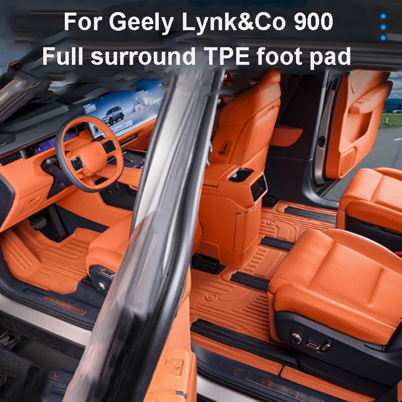 Для Geely Lynk & Co 900 2025 2026, автомобильные коврики для ног, аксессуары для украшения интерьера всего автомобиля, водонепроницаемый напольный коврик из ТПЭ