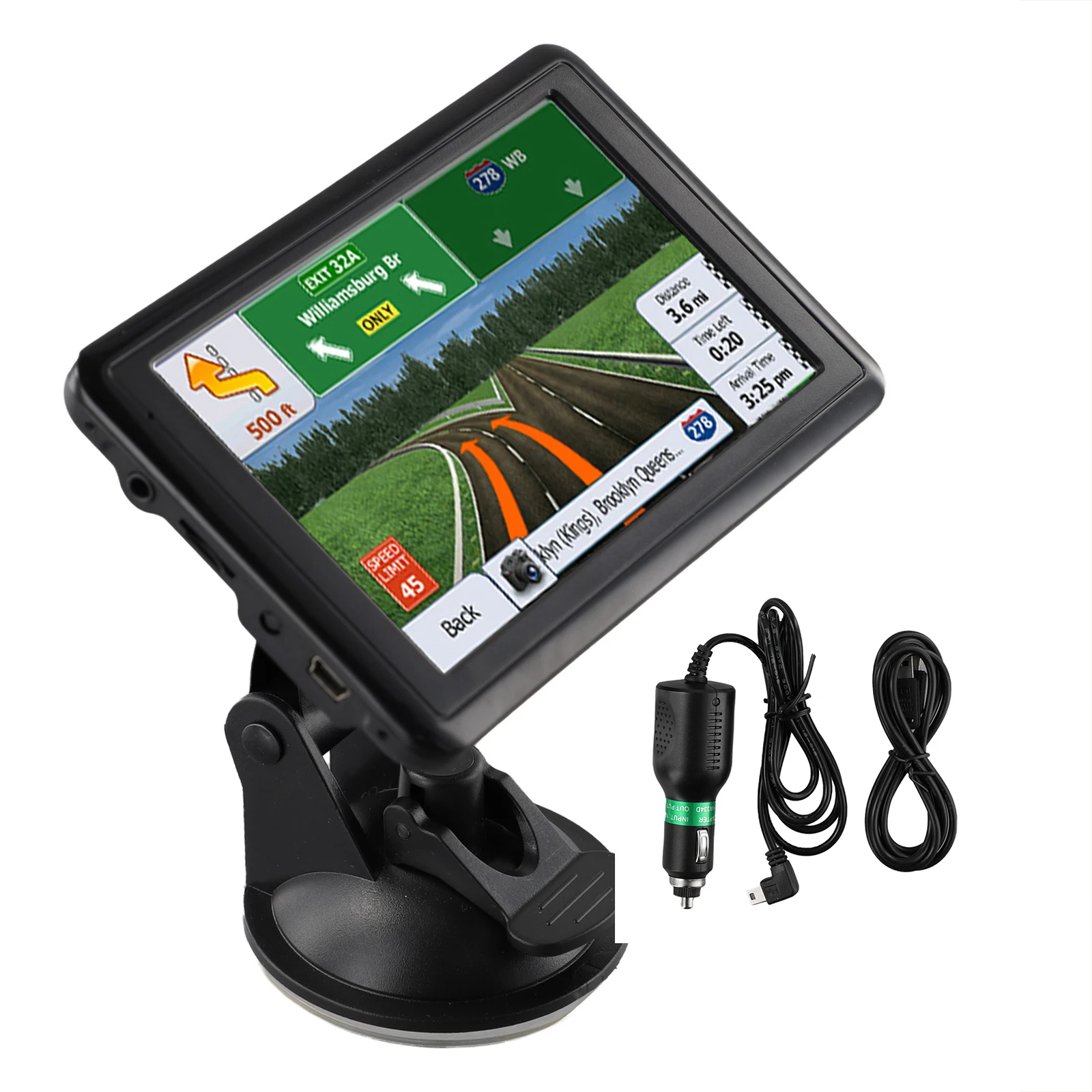 Фото GPS-навигатор, 5 дюймов, 8 ГБ + 128 Мб, поддержка внешней SD-карты №5
