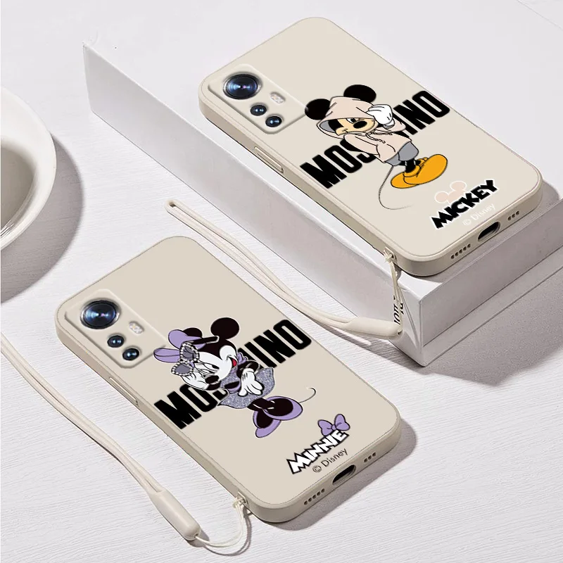 Фото Новый чехол для телефона Disney с Микки и Минни для Xiaomi Mi 15 13 12 11 10 9 8 A3 (CC9E) Ultra Note 10 Lite SE T Pro Liquid Rope Funda Soft №3