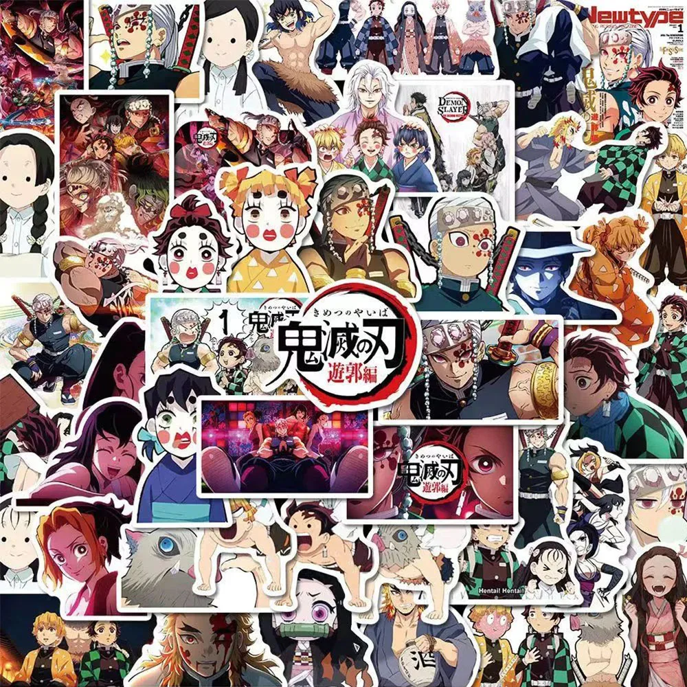 10/30/50 шт. крутые мультяшные наклейки-убийцы демонов Tengen Tanjirou Nezuko Аниме Наклейки для детских игрушек DIY Телефон Ноутбук наклейка на шлем