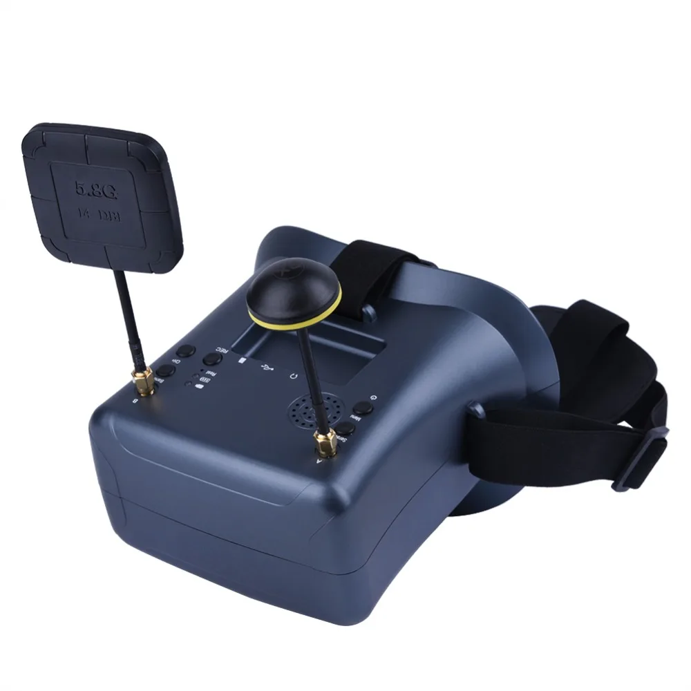 008D PRO FPV Goggle 5,8 ГГц 40-канальный приемник с DVR 3,7 В/2000 мАч Аккумулятор 4,3-дюймовый HD LCD 16:9 для гоночного дрона Micro BWhoop Drone