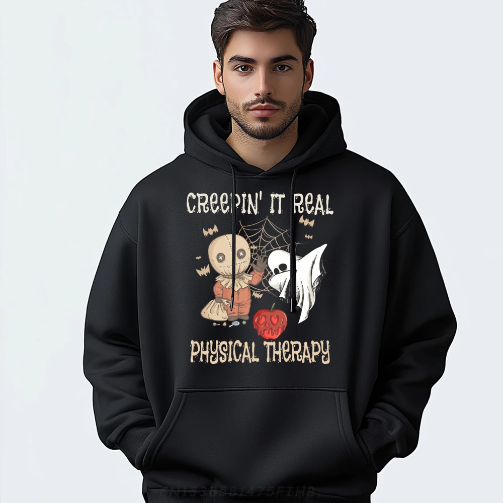 Винтажные толстовки Creepin It Real Physical Therapy, забавные белые толстовки на Хэллоуин для мужчин, Новый год 2025, графика