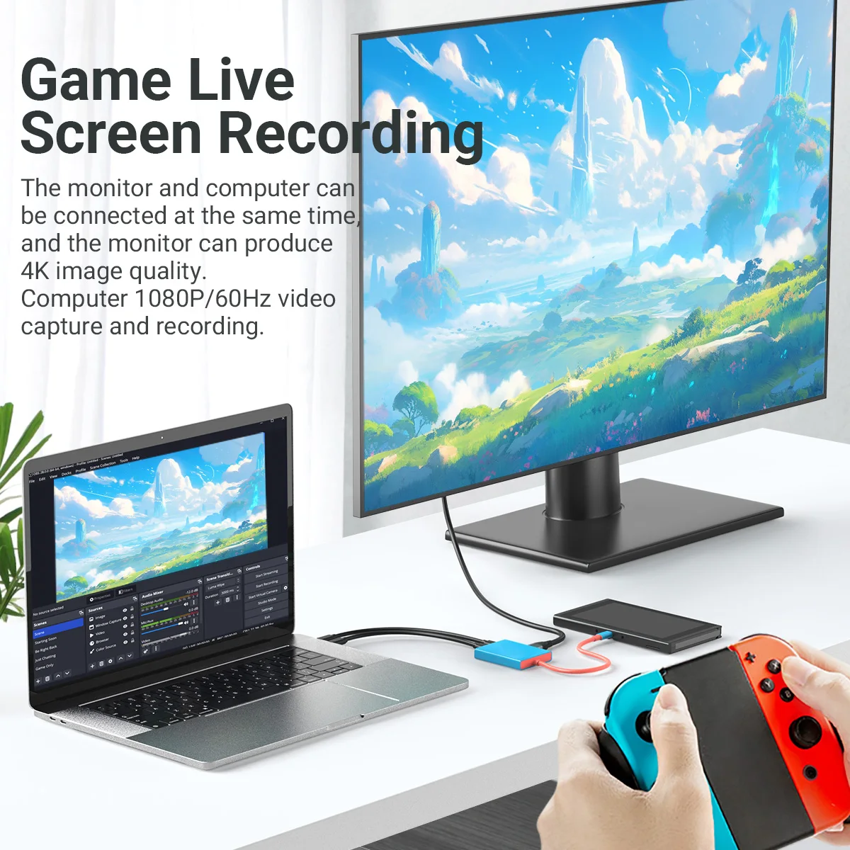 Фото Внешняя карта захвата Gopala 4K, промежуточный поток 4K30hz и запись на PS5, Xbox X/S, OBS и многое другое, на ПК и Mac №4
