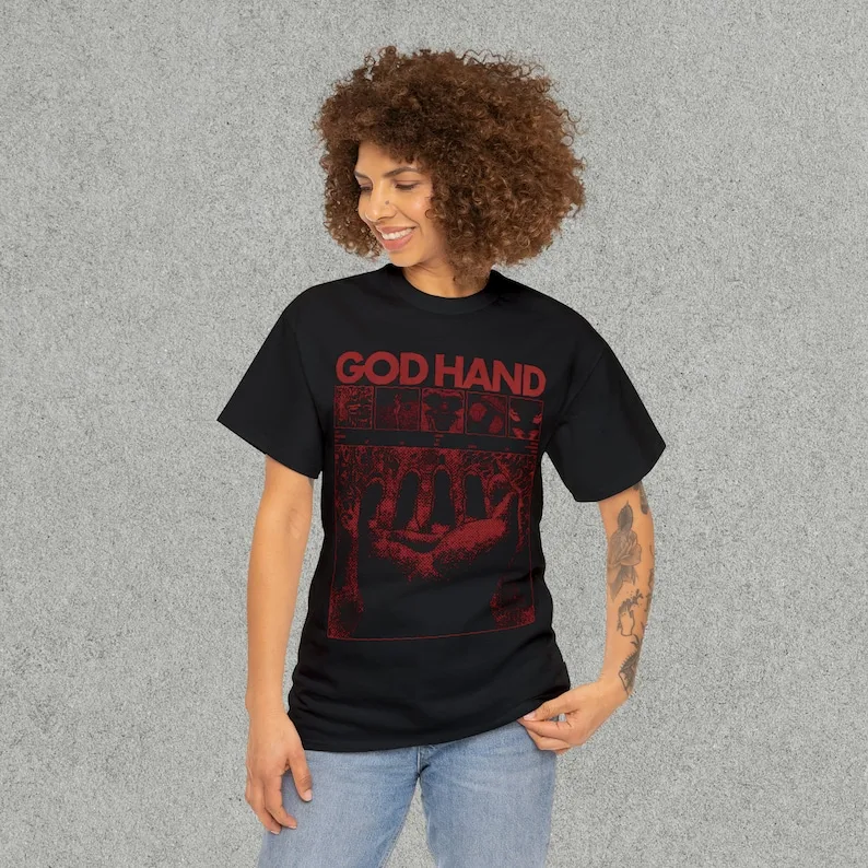 Фото Рубашка Berserk-манга Berserk, аниме Tee - God Hand Merch - Berserk Villian Vintage унисекс футболка 