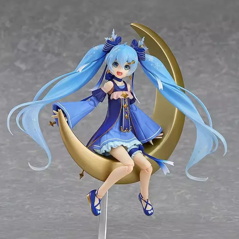 Фото 14 см Hatsune Miku Figma Ex-037 Мерцающая фотография Фигурка Miku на Луну, игрушка для детей 14 + лет №3