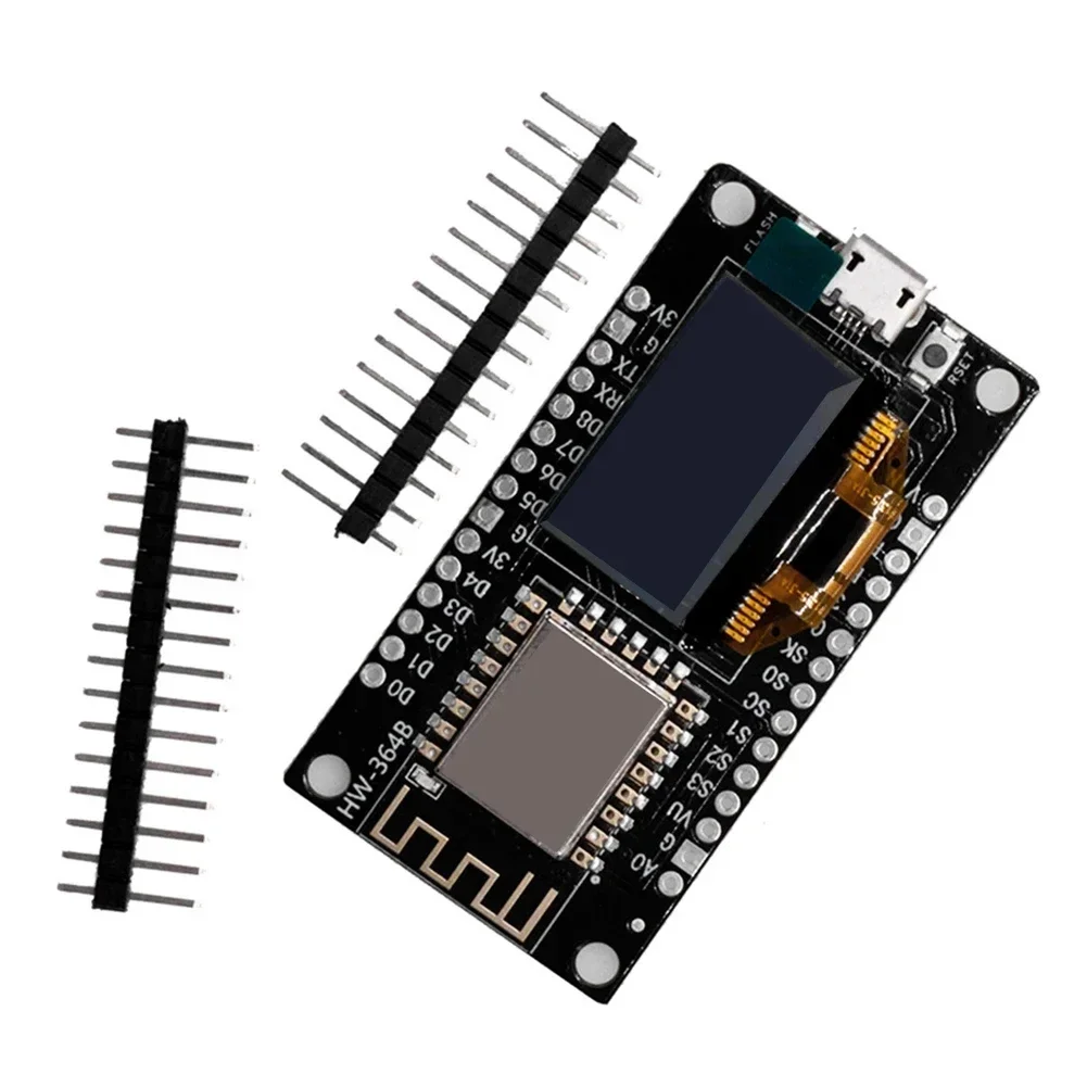 Макетная плата NodeMCU ESP-8266 с 0,96-дюймовым OLED-дисплеем, модуль драйвера CH-340 для программирования Arduino IDE/Micropython