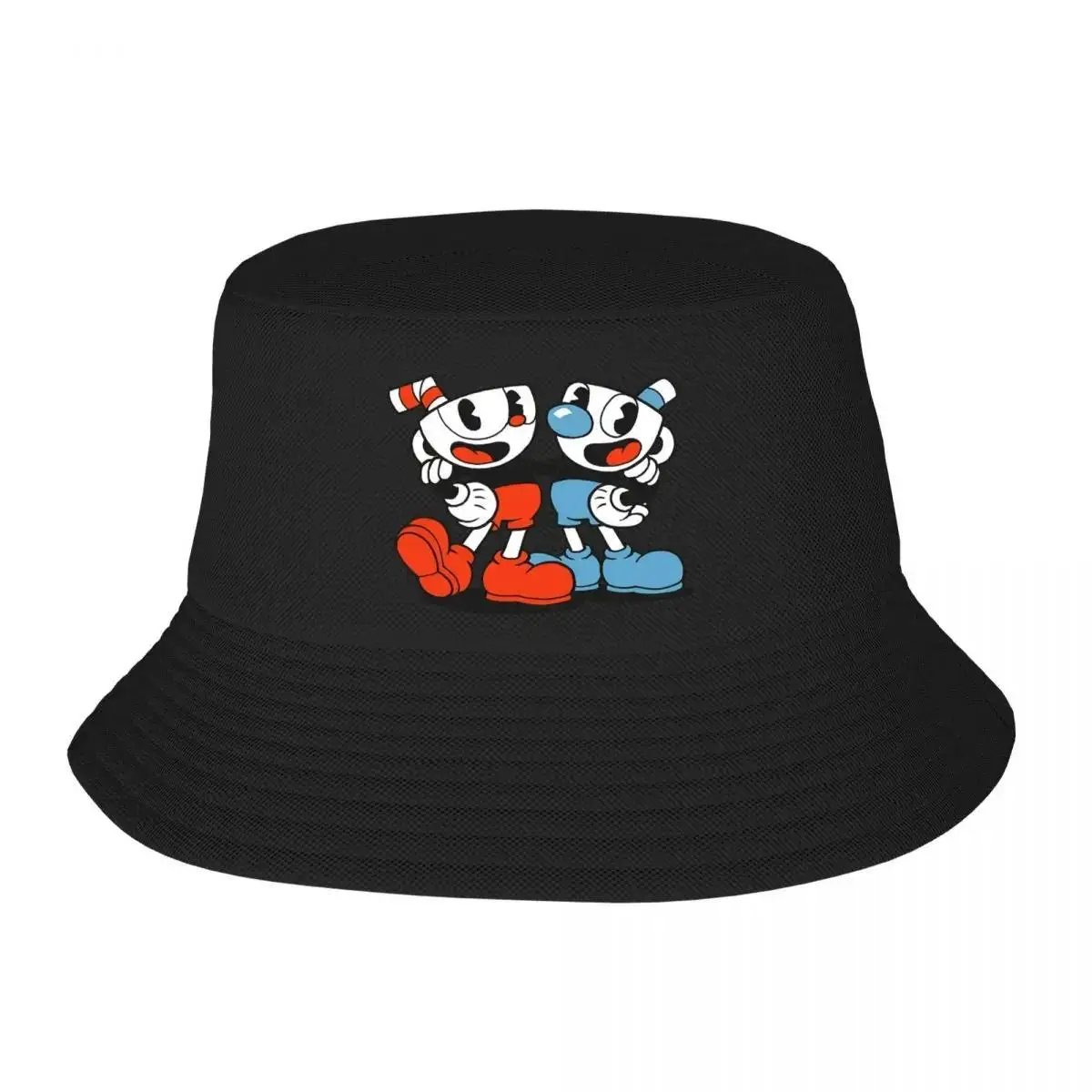 Новинка 2025 года, горячая игра с героями мультфильмов Cuphead Mugman, пляжная панама для мужчин и женщин, летняя рыбацкая кепка унисекс Шапки и кепки