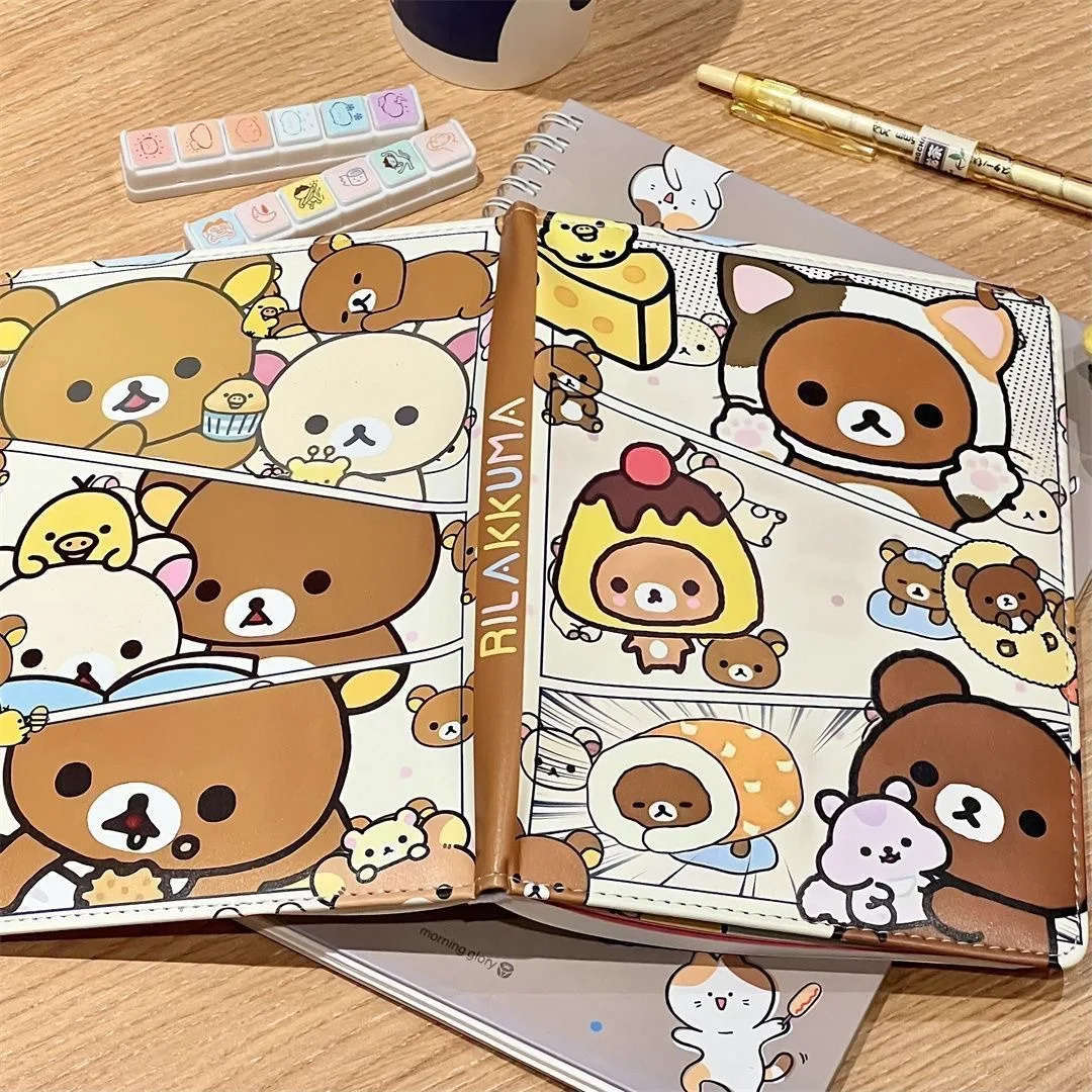 Фото Журнальный блокнот Rilakkuma, новый каваи, Relax Bear a5, переплетная записная книжка, школьный планировщик, блокнот, детские справочники, канцелярские принадлежности, подарок №2