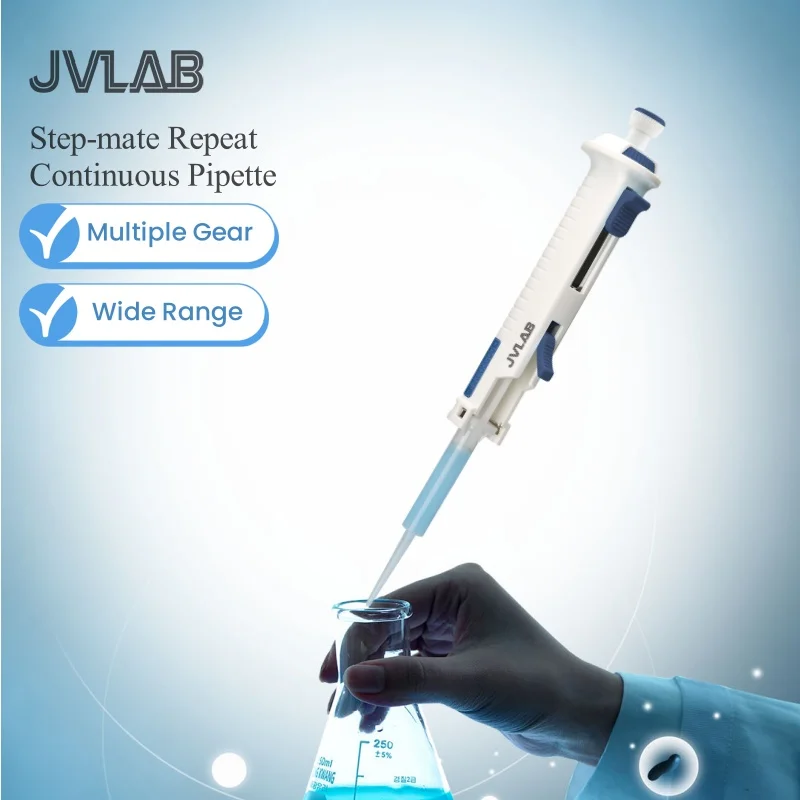 JVLAB, непрерывный диспенсер, лабораторная пипетка, регулируемый ручной диспенсер с наконечником, 5 мл