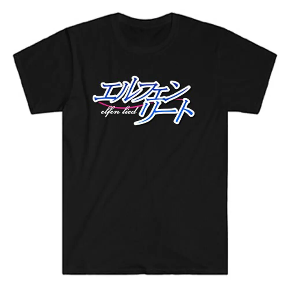Мужская черная футболка с логотипом аниме Elfen Lied, размер от S до 5XL