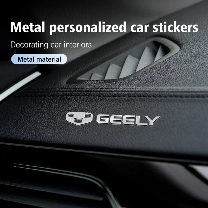 Металлическая декоративная наклейка для Geely 3D, значок, наклейка, аксессуары для интерьера LC EC8 Atlas CK2 CK3 GT GC9 Геометрия C Tugella GX3 CK