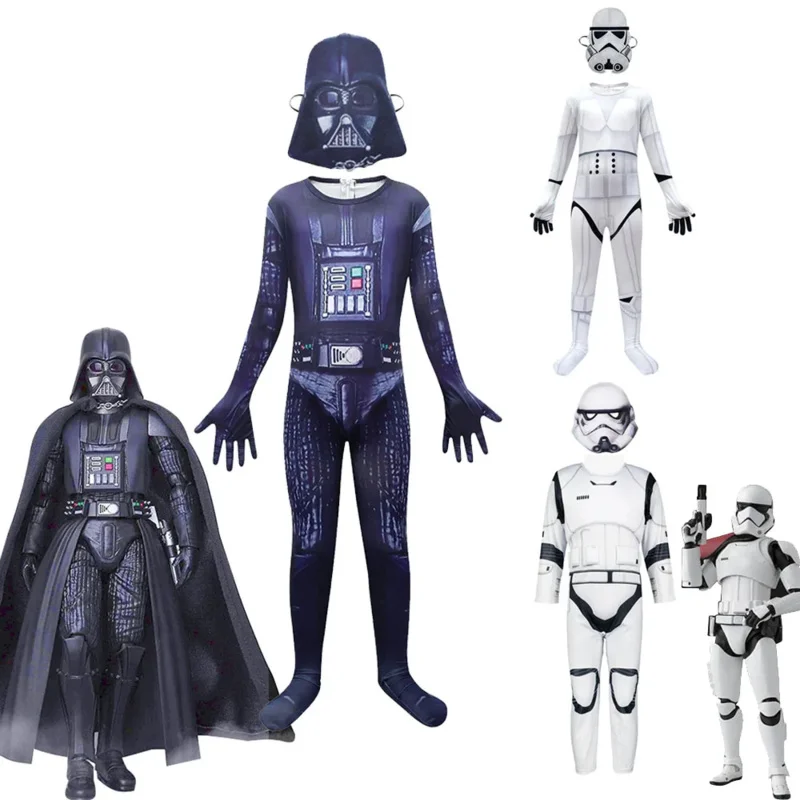 Детский костюм D-DarthS VaderS на Хэллоуин The Force A-Awakens Kids Super Deluxe S-Stormtroopers, костюм M-mandalorianing Send Mask