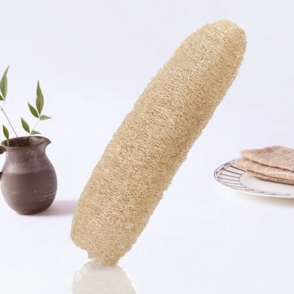 Фото Натуральная губка Loofah Luffa с антипригарным покрытием, экологическая губка для растений и душа, длинная хорошо впитывающая способность, полотенца для посуды, для ванной и кухни №3