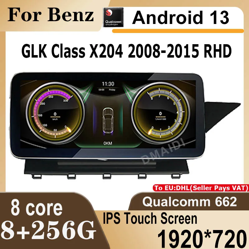 Android13 Автомобильный мультимедийный плеер для Mercedes GLK Class X204 RHD Qualcomm GPS Радио Стерео Видео АВТО Apple Carplay Заводская цена