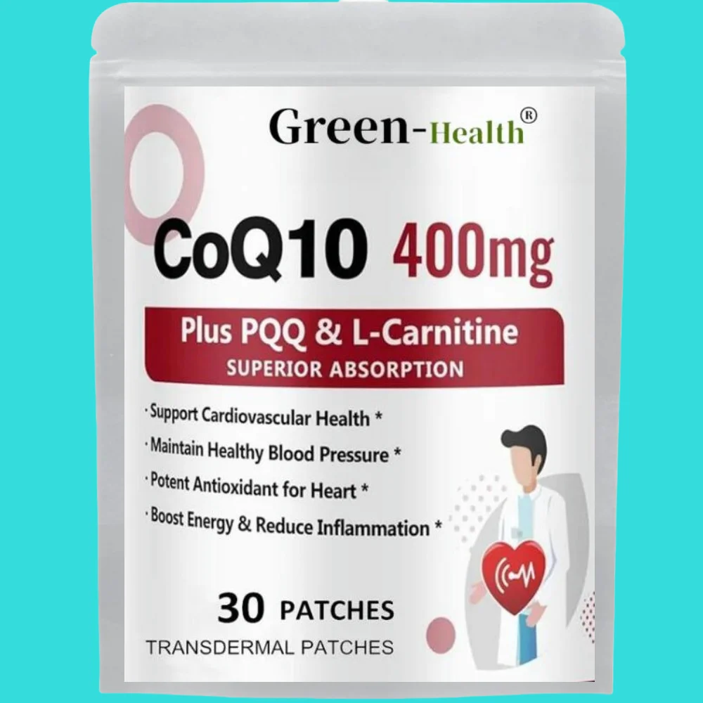 30 пластырей CoQ10, трансдермальные пластыри с PQQ, поддерживает сердце, мозг, иммунную систему, энергию