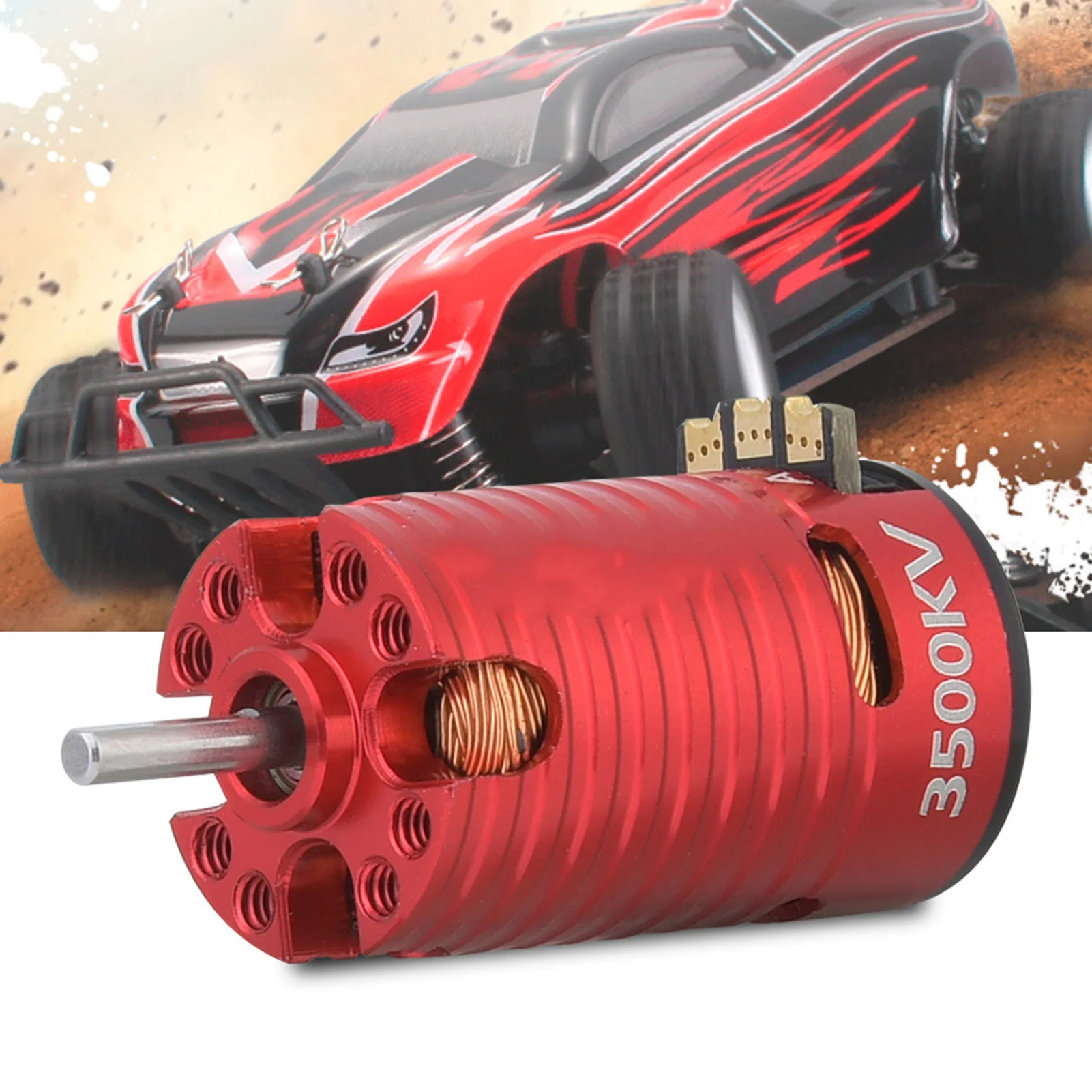 Фото ZK20 	 Rocket MINi Z 3500KV 2-полюсный бесщеточный двигатель для радиоуправляемой модели автомобиля 1/24 1/28 №4