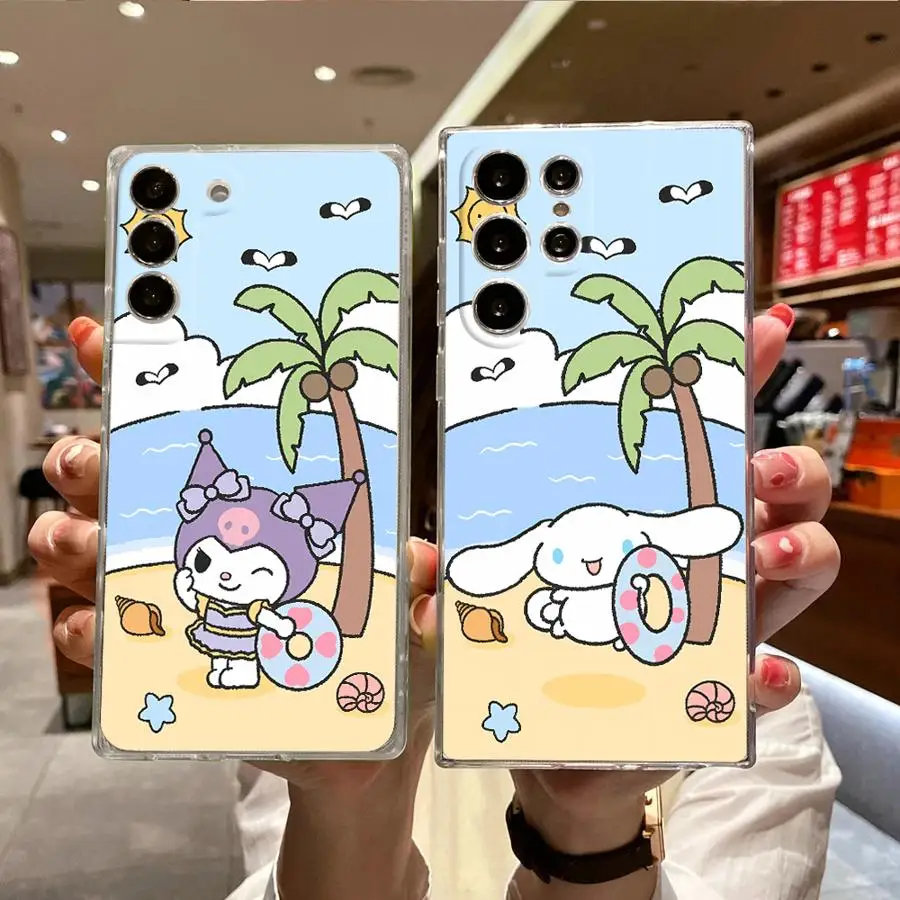 Чехол для телефона Sanrio Melody Kuromi для Samsung Galaxy S20 S10 Plus S24 FE S22 S25 Ultra S21 Note 10 20 Ultra S23 Clear Soft (art.: 3920d1b1d404c) - 3920d1b1d404c