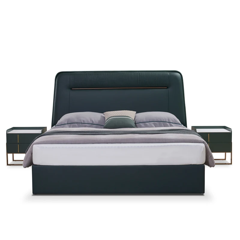 Benutzer definierte le Kosovo Luxus kilkabel Итальянскиеisches Leder bett Modernes klassisches Queen-Size-Doppelbett