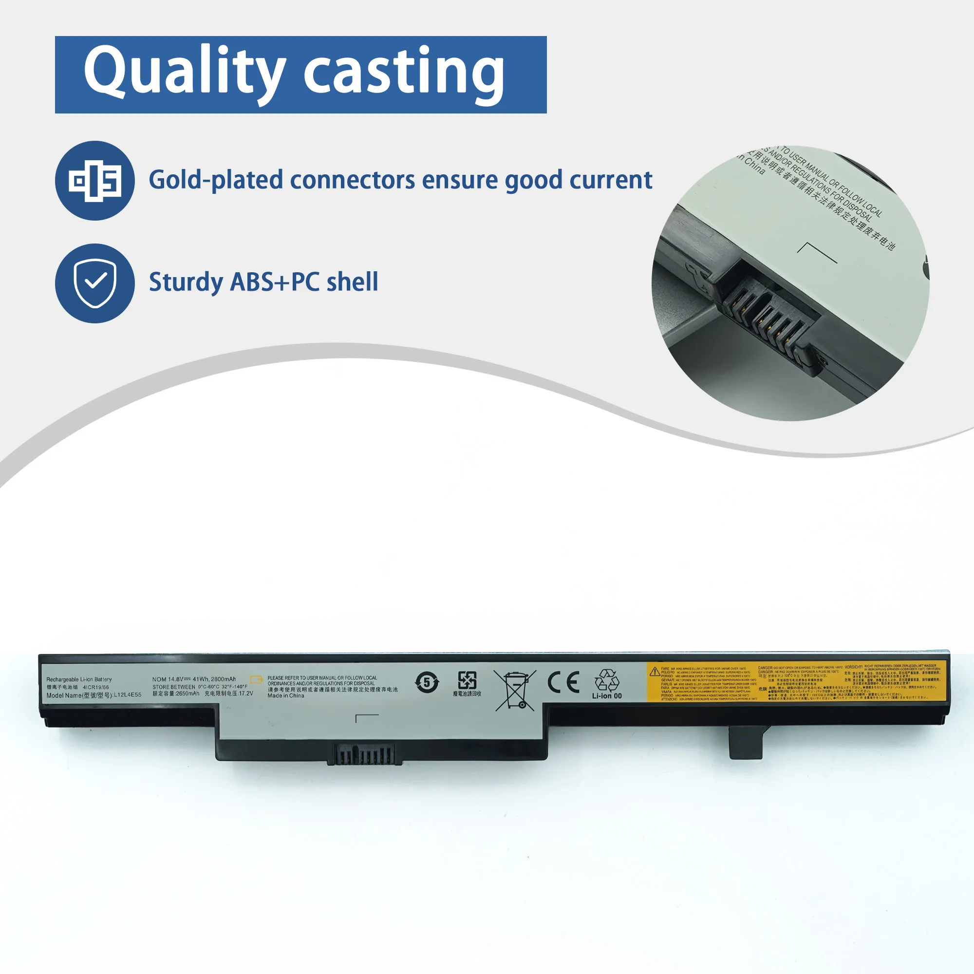 Фото L12L4E55 Аккумулятор для ноутбука Lenovo IdeaPad Eraser B40-70 45 30 B50-80 N40-30 TianYi 300-15ISK 14ISK L13L4A01 L12S4E55 №2