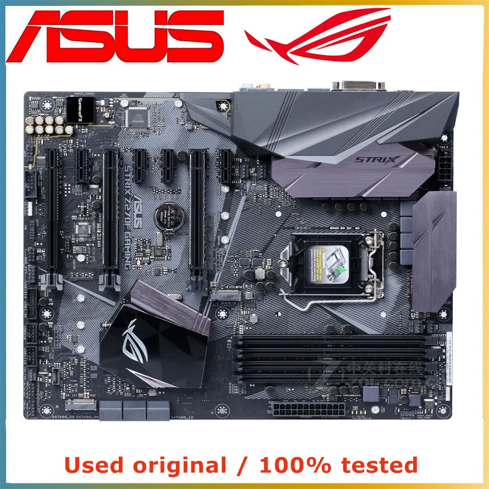 Материнская плата для игрового компьютера ASUS ROG STRIX Z270F LGA 1151 DDR4 64 ГБ для Intel Z270 десктопная материнская плата M.2 NVME PCI-E 3,0 X16