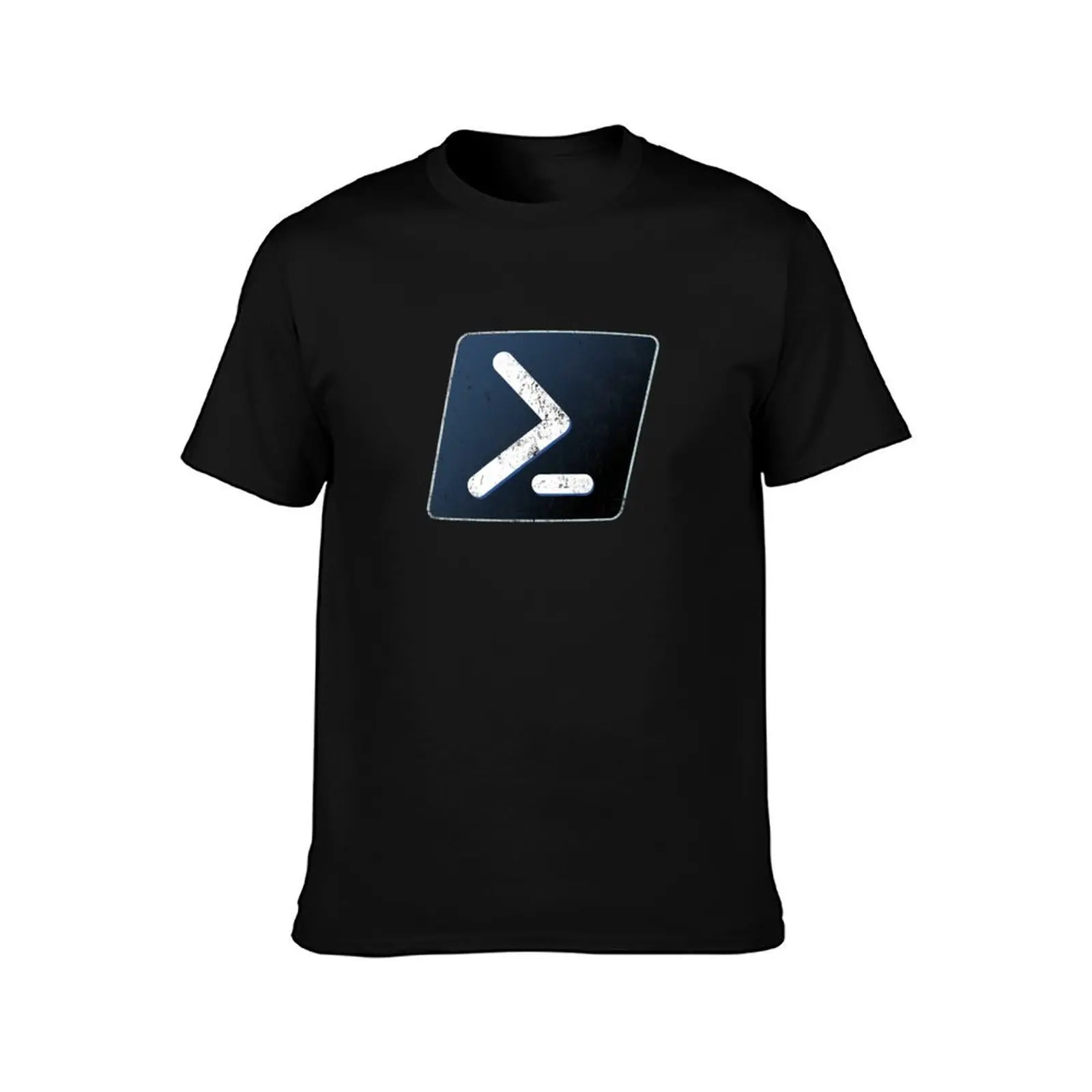Фото Винтажная футболка PowerShell, хлопковые футболки с рисунком, фигурки аниме, забавные подарки, мужская одежда №2