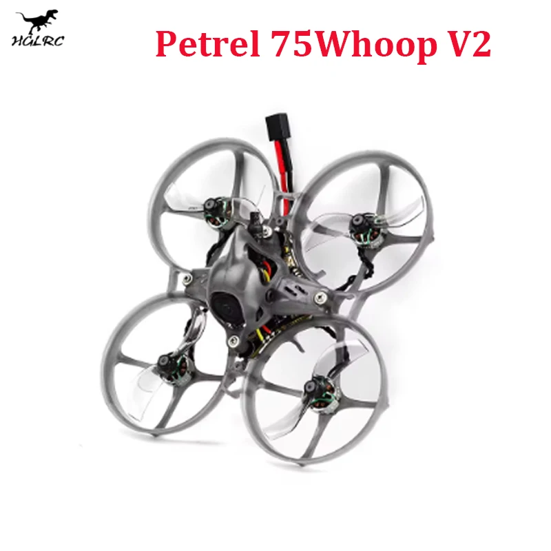 HGLRC Petrel 75Whoop V2 Бесщеточный двигатель Крытый FPV Дрон Tinywhoop Квадрокоптер SPECTER 10A AIO 0802 21000KV для начинающих FPV