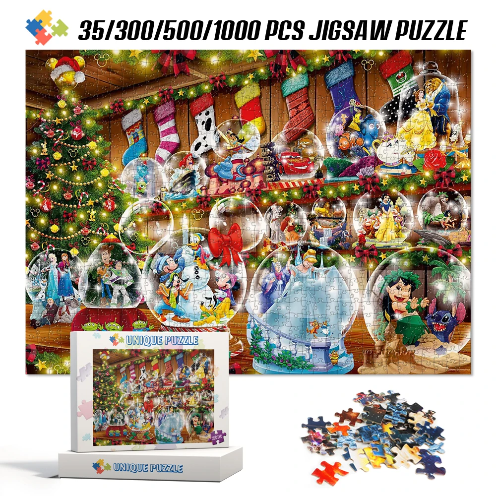 35/300/500/1000 шт., детский Рождественский пазл
