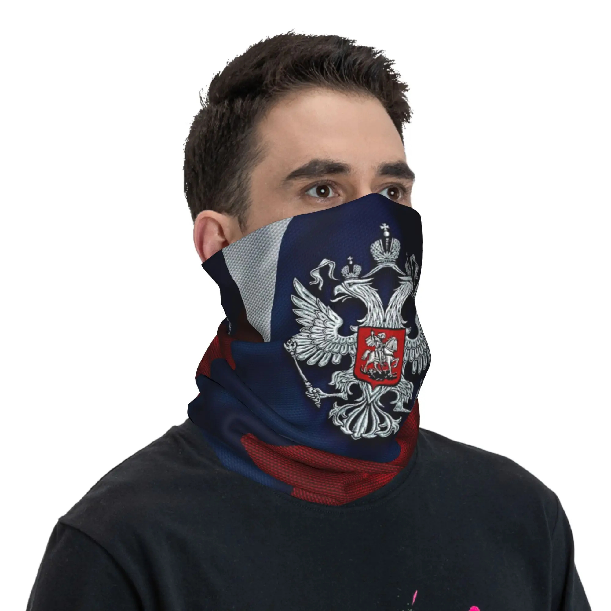 Фото Russia Flag Soviet Russian CCCP Communist Socialist  Bandana Neck Cover Printed Mask Scarf Multifunction Cycling Scarf Running №4