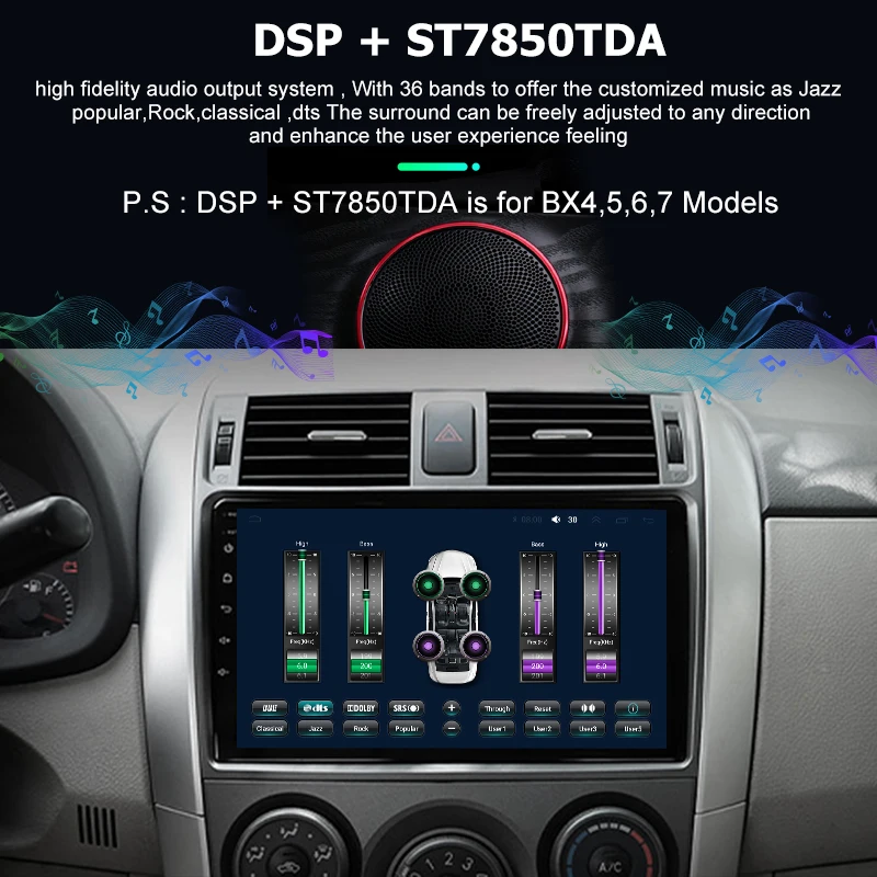 Фото Автомагнитола для Toyota Corolla 12,0-2008, 9 дюймов, Android 2013, GPS-навигация, мультимедийный видеоплеер, стереомагнитола для Carplay, типоразмер 2DIN, 4G №5