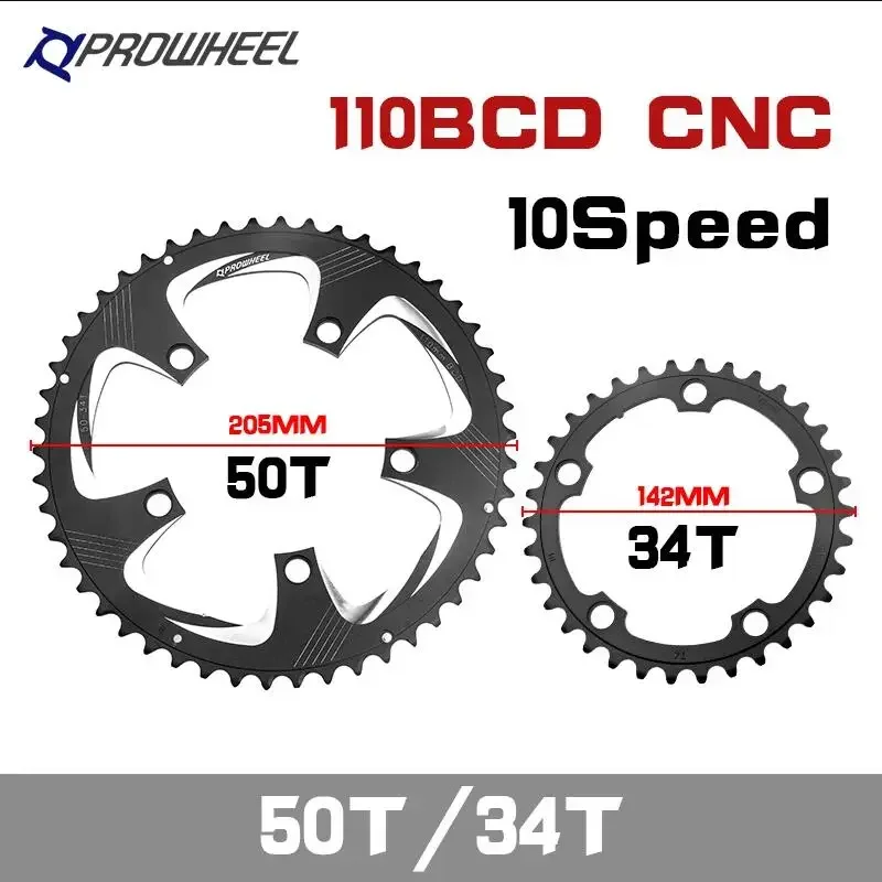 Фото PROWHEEL 110BCD 130BCD велосипедная звездочка 34T/50T 39T/53T звездочка для шоссейного велосипеда 9/10/11 скоростей дорожная велосипедная цепь кольцо часть велосипеда №5