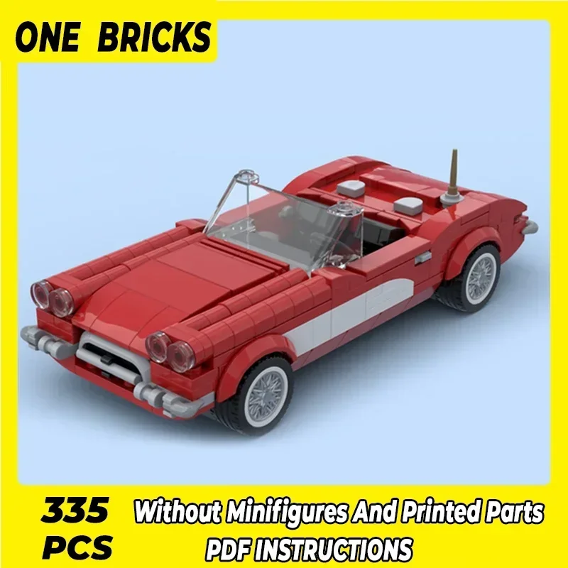 Технические Moc Bricks, городская модель автомобиля, мини-скоростной чемпион C1, модульные строительные блоки, подарки, игрушки для детей, наборы «сделай сам», сборка