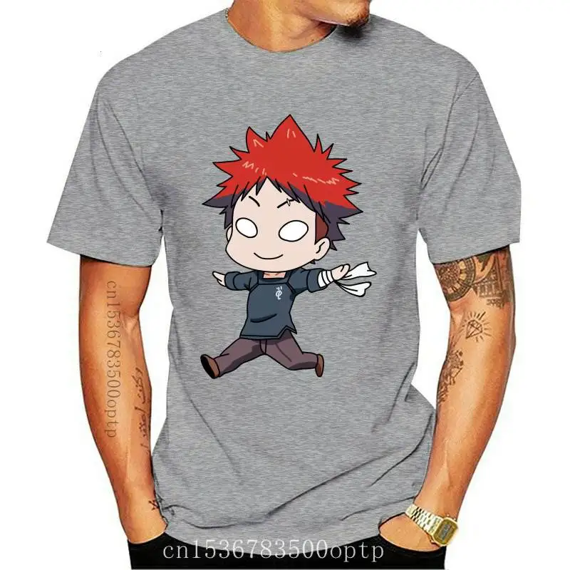 Kaus Lengan Pendek Pria Shokugeki No Soma Yukihira Soma Food Wars Бару