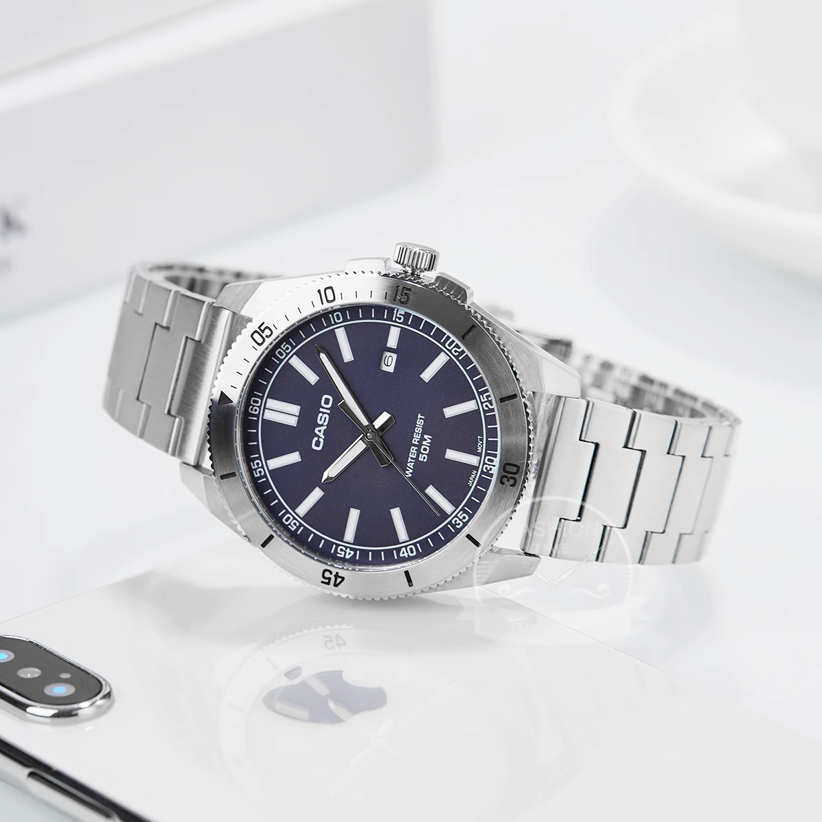 Фото Часы Casio Мужские кварцевые аналоговые с календарем, новинка 2024 №2