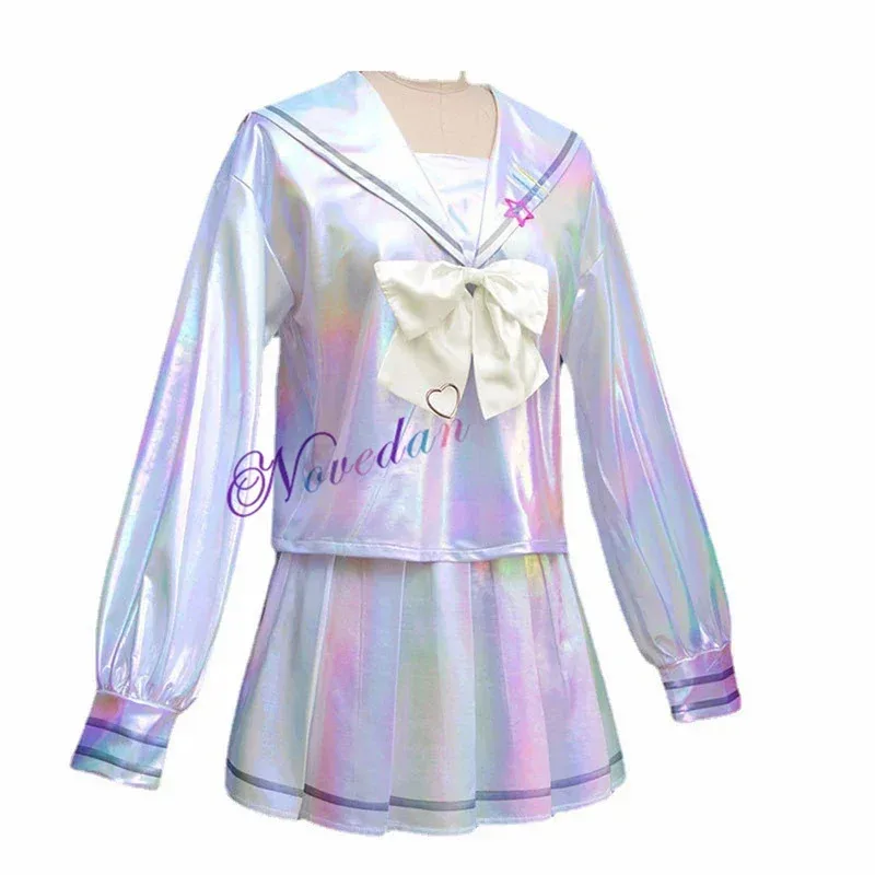 Фото Игра Needy Girl Overdose Wig Shoes Аниме JK Униформа Кожаная Юбка Комплект Abyss KAngel Ame Chan Косплей Костюм N22 №3